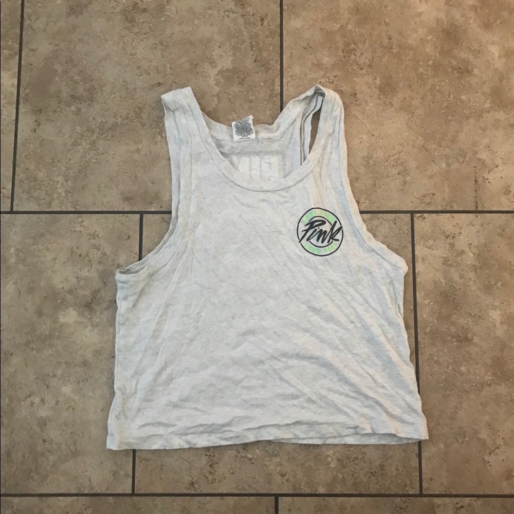 PINK muscle crop top